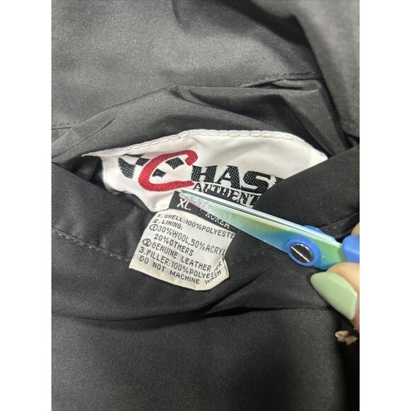 Vtg Dale Earnhardt Jr Bud Racing Reversible Leather Jacket Size XL Jeff Hamilton - Picture 6 of 13